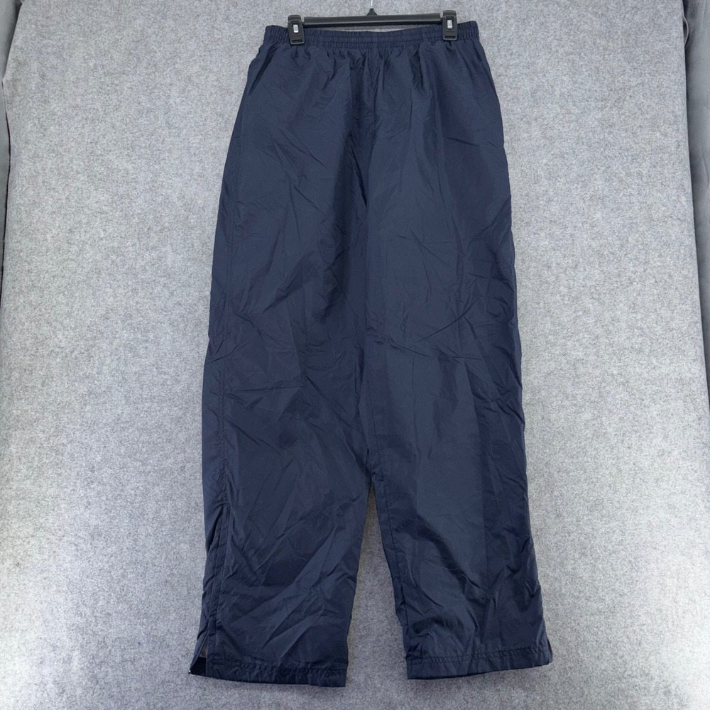 Vintage Nike Track Pants Mens Large Navy Blue Nylon Lined Windbreaker Joggers